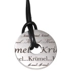 Pendant donut made of stainless steel with name engraving - especially in several fonts