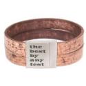Real leather bracelet used look brown with individual engraving 17cm / 18cm / 19cm / 20cm / 21cm / 22cm / 23cm
