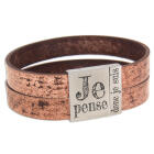 Real leather bracelet used look brown with individual engraving 17cm / 18cm / 19cm / 20cm / 21cm / 22cm / 23cm