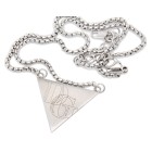 Pea chain 42cm made of stainless steel with triangular pendant and individual engraving