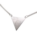 Pea chain 42cm made of stainless steel with triangular pendant and individual engraving