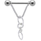 Nipple piercing with moving design, pendant