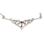 Back Belly Chain heart made of 925 sterling silver