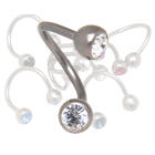 Titanium body twister with glitter balls 1.6x10mm