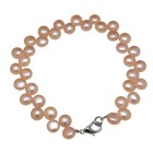 Freshwater pearl bracelet 21cm made of pink cultured pearls with a lobster clasp