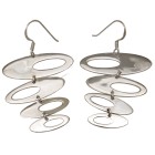 Earrings with four ovals 925 silver in a retro look