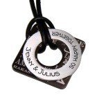 Two-piece pendant "Love" made of stainless steel with individual engraving