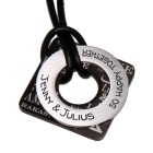 Two-piece pendant &quot;Love&quot; made of stainless steel with individual engraving