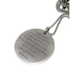 Round engraving pendant, diamond-coated, made of stainless steel
