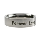 Stainless steel ring 6mm wide, polished and smooth with individual outside engraving