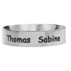 Stainless steel ring 8mm wide smooth and polished with your individual engraving