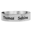 Stainless steel ring 8mm wide smooth and polished with your individual engraving
