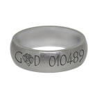 Stainless steel ring 7mm wide, 3.2mm material thickness, matted and convex with individual outside engraving