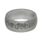 Stainless steel ring curved 9mm wide matted with your desired engraving