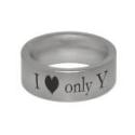 Stainless steel ring 9mm wide smooth and matte with your desired engraving