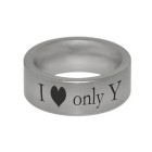 Stainless steel ring 9mm wide smooth and matte with your desired engraving