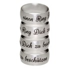 9mm stainless steel ring with a love message
