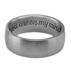 Stainless steel ring matt 9mm wide with your individual engraving