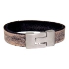 Real leather bracelet in used look with stainless steel toggle clasp 17cm / 18cm / 19cm / 20cm / 21cm / 22cm / 23cm