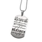 Pendant dog tag 23x38mm made of stainless steel with individual engraving