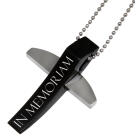 Arched cross pendant with PVD coating and individual engraving