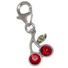Charm pendant cherry to attach to a charm bracelet