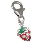 Charm pendant strawberry to attach to a charm bracelet