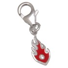 Fire charm for hanging on a charm bracelet