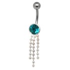 Navel piercing with 925 silver ball chain motif TUCH10