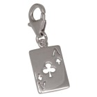 Pendant ace of clubs made of 925 sterling silver