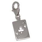 Pendant ace of clubs made of 925 sterling silver
