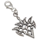 Charm pendant tribal heart to hang in a charm bracelet