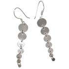 Earrings with 7 plates made of 925 sterling silver in a retro look