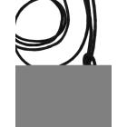 Oval polished stainless steel pendant, 29x17mm, with ribbon