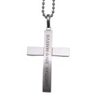 Necklace pendant Jesus on the cross made of stainless steel with engraving of your choice