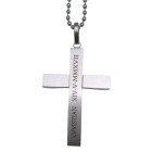 Necklace pendant Jesus on the cross made of stainless steel with engraving of your choice