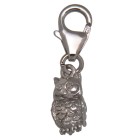 Pendant owl made of 925 sterling silver