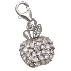 Pendant strawberry made of 925 sterling silver