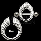 2-piece nipple piercing