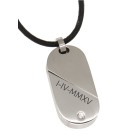 Convertible stainless steel pendant large with your individual engraving