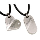 Convertible stainless steel pendant small with your individual engraving