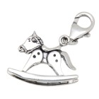 Pendant rocking horse made of 925 sterling silver