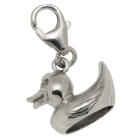 Bathing duck pendant made of 925 sterling silver