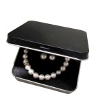 Frosted metal jewelry box for storing cufflinks