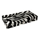 Schmuckbox für 12 Piercings mit Kunstfell bezogen Zebra Look Spiegel innen