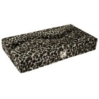 Schmuckbox für 12 Piercings mit Kunstfell bezogen Leopard Look Spiegel innen