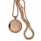 Round medallion pendant SMALL made of stainless steel PVD rose gold colored with chain