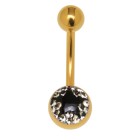 Crystallines belly button body jewelry piercing