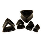 Triangular earplug made of water buffalo horn, black