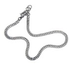Flat curb chain made of stainless steel in two lengths